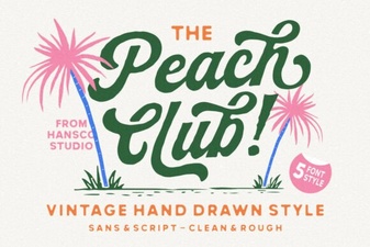 Introducing Peach Club: a Playful & Creative Display Font